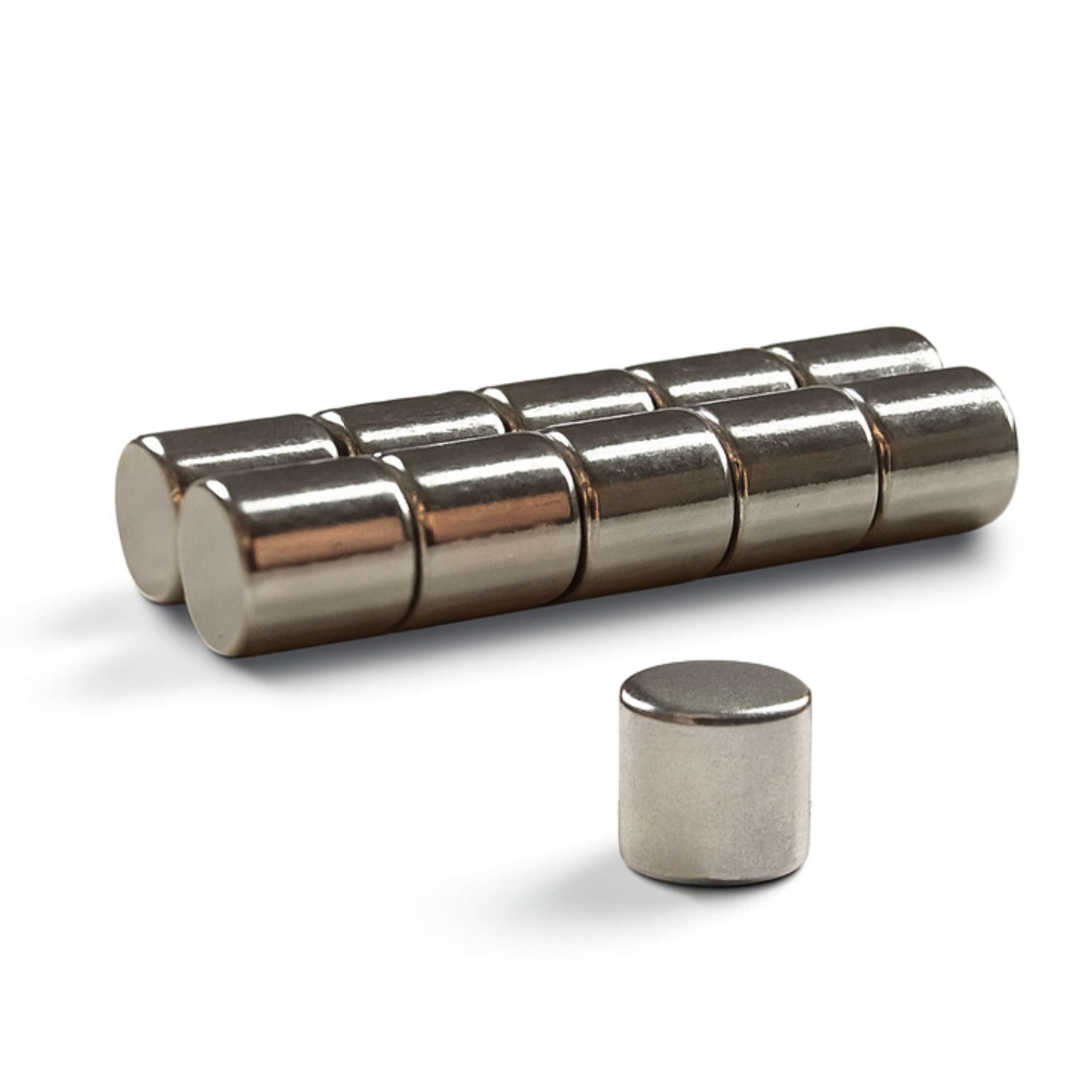 Magnes Neodymowy Walcowy 3x3 mm N38 Okrągły Krążek Biurowy Mocny Silny Mały