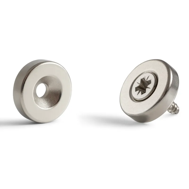 Magnes Neodymowy Pierścieniowy Walcowy 15x4 Pod Wkręt Z Otworem 7x3,5 Walcowy N38 + WKRĘT Mocny Okrągły