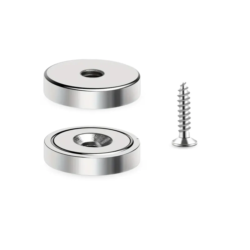 Magnes Neodymowy 20x7 Pod Wkręt Z Otworem 8,5x4,5 Walcowy N42 + WKRĘT