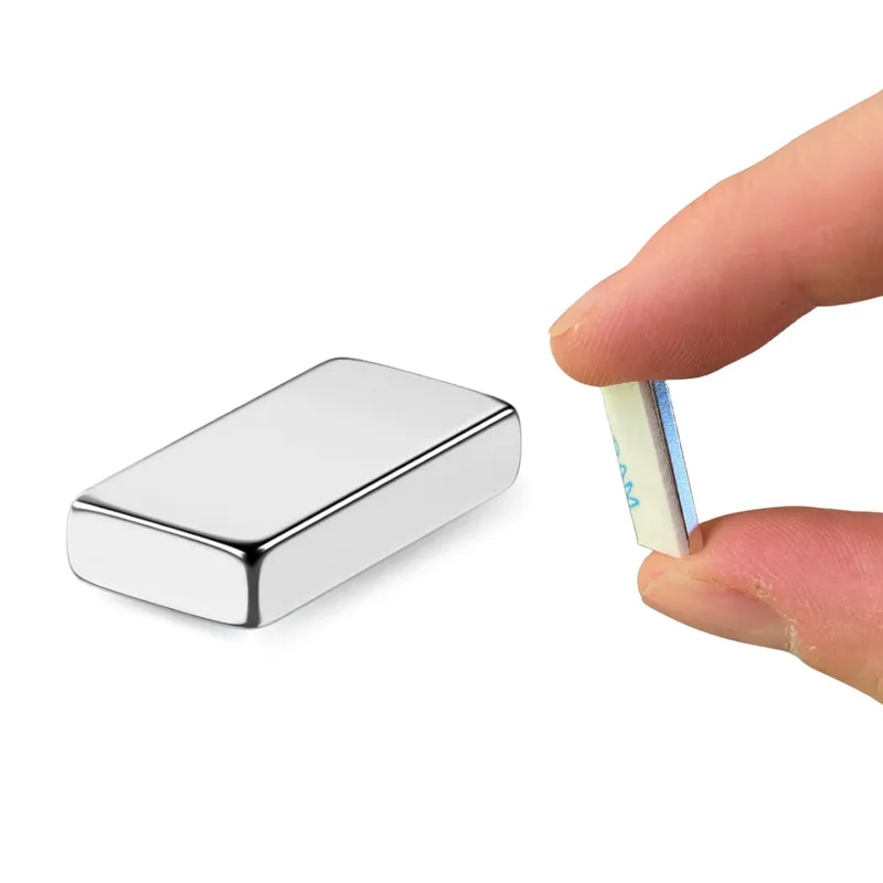 Magnes Neodymowy Płytkowy Samoprzylepny 3M 20x10x2 Mały Mocny Silny N38