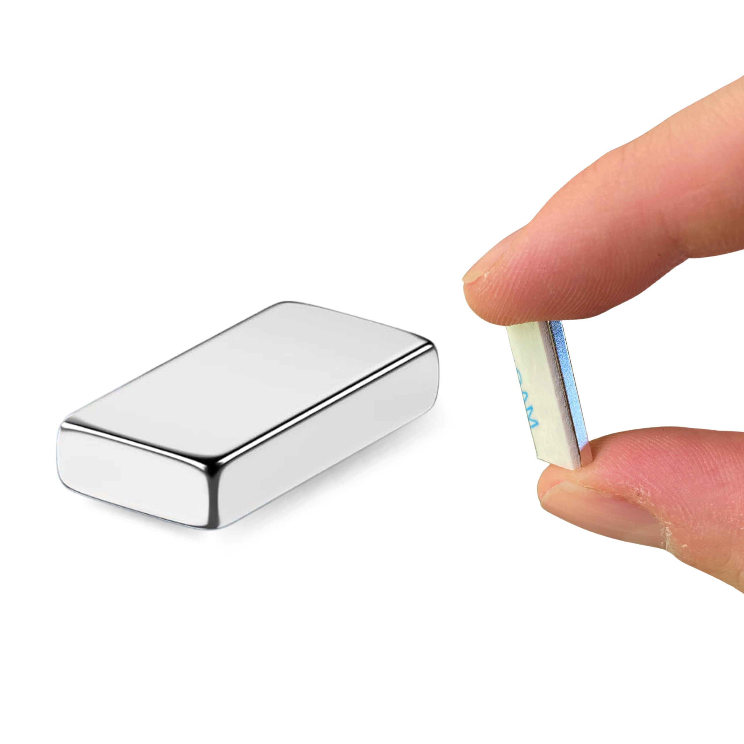 Magnes Neodymowy Płytkowy Samoprzylepny 3M 20x10x2 Mały Mocny Silny N38