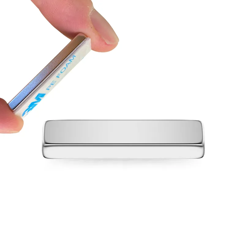 Magnes Neodymowy Płytkowy Samoprzylepny 3M 40x10x4 Mocny Silny Duży N38